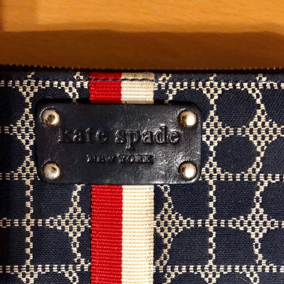 Kate Spade Horizontal Wallet Zip Around Blue - Picture 3 of 6